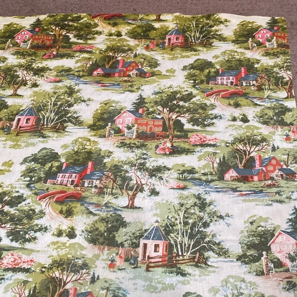 Scenic Countryside Curtain Prairie Cottagecore Household